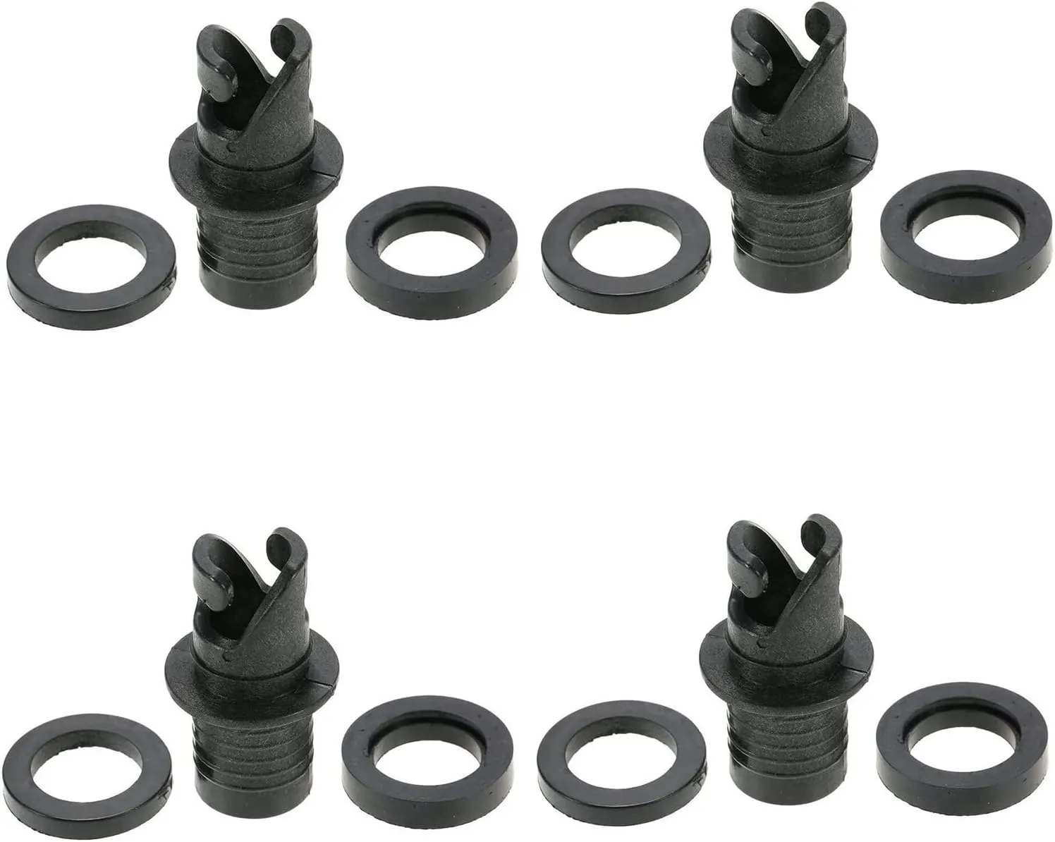4sets Inflatable Valve Adapters, Paddle Board Pump Adapter, Inflatable Pump Hose Adapter Multifunction Air Pump Accessories Kit for Kayak Inflatable Boat