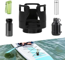 Adjustable Paddle Board Cup Holder, Paddleboard Beverage Holder Carbon Fiber Exterior Fit for Storing Cold Drinks While Paddle Boarding
