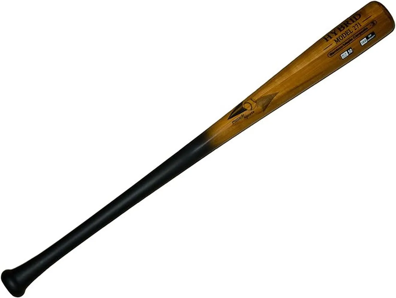 BAMBOOBAT BY PINNACLE SPORTS EQUIPMENT INC. Adult Hybrid Bamboo & Maple Baseball Bat with Rubberized Coated Handle - 100 Day Warranty