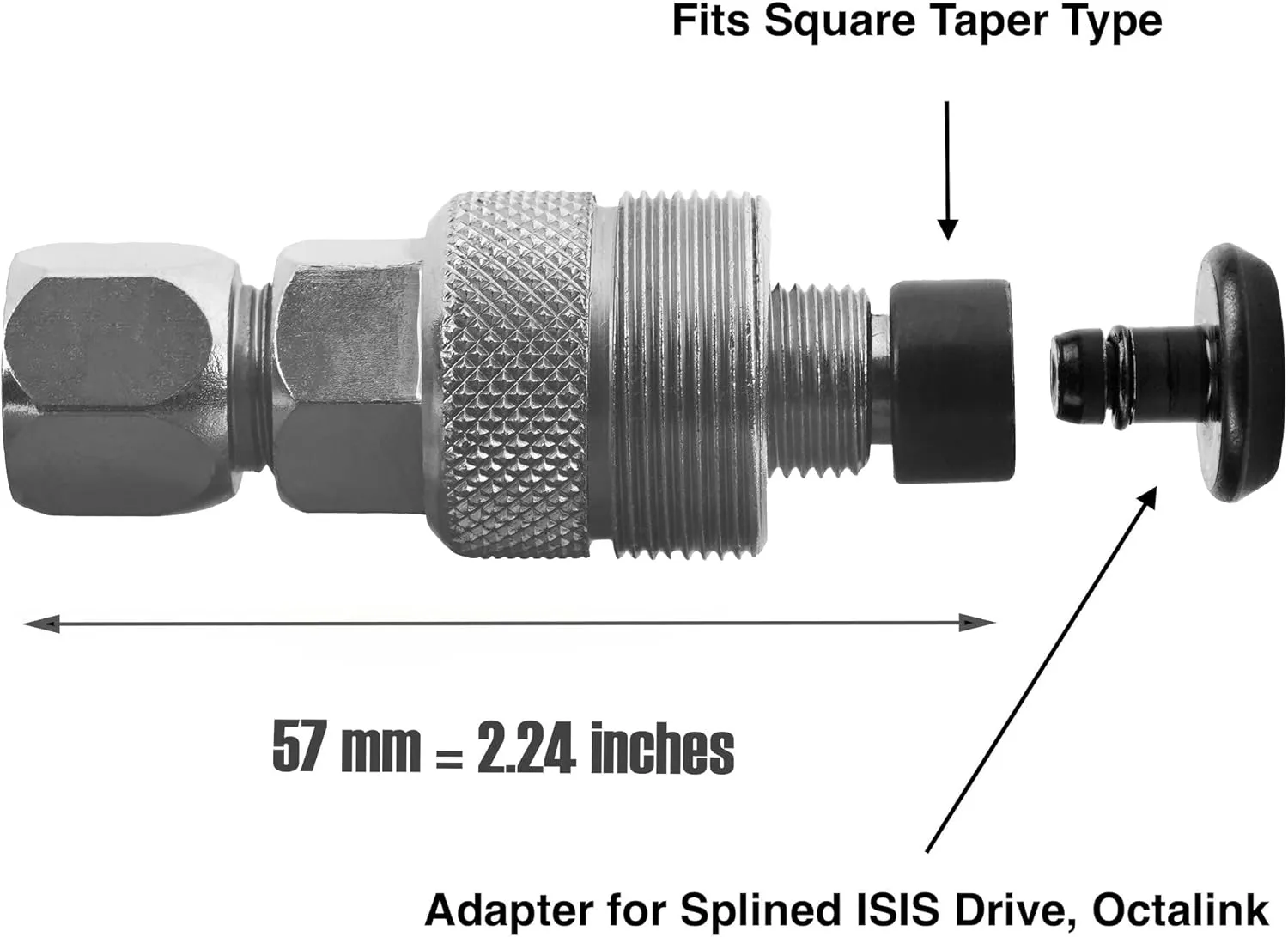 BikeHand Bike Crank Puller - Bicycle Crank Removal Tool for Mountain and Road Bikes with Square Taper Bottom Bracket and Splined ISIS Drive, Octalink - Quality Crank Remover