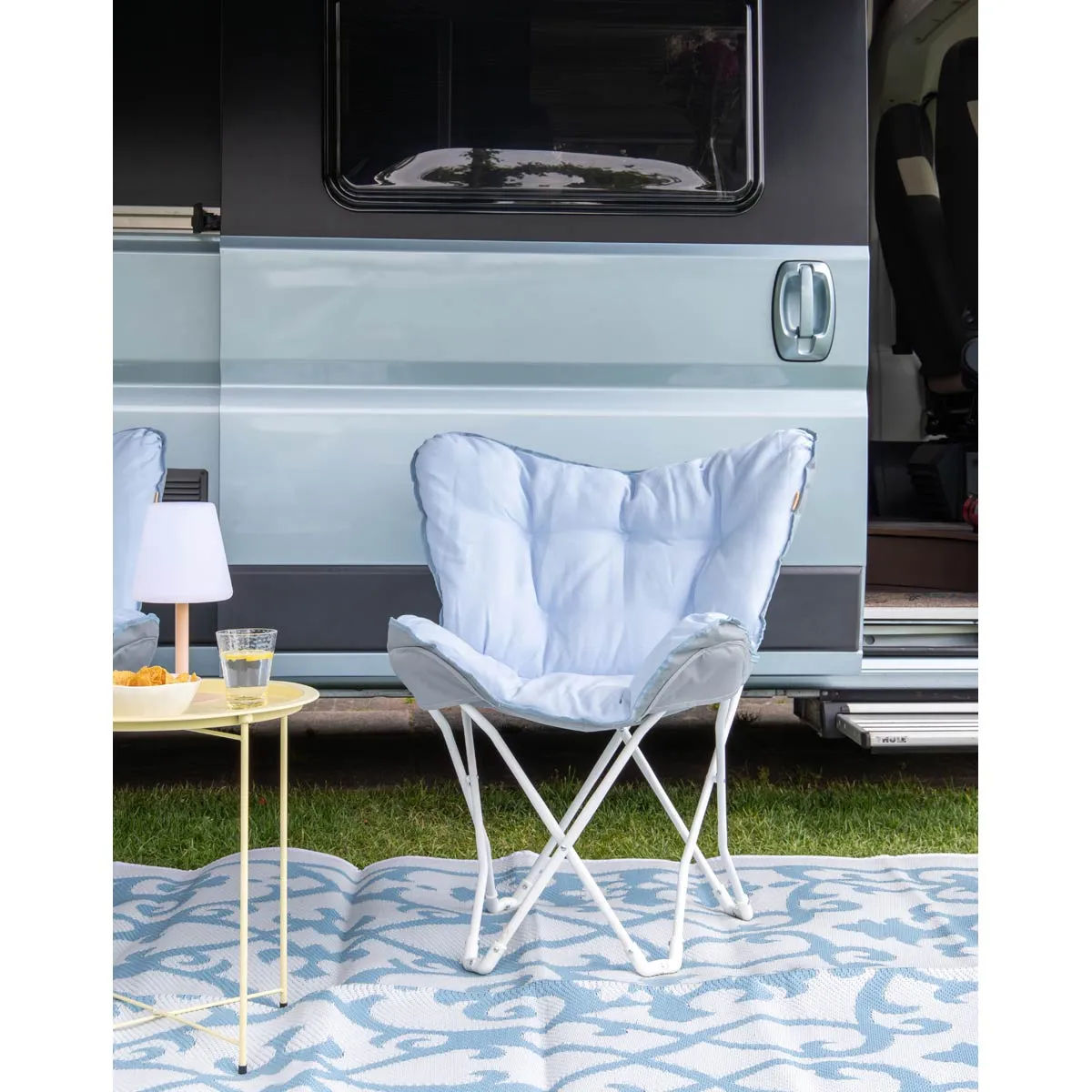 Bo-Camp Pastel Collection Relax Chair Murat Oxford Blue
