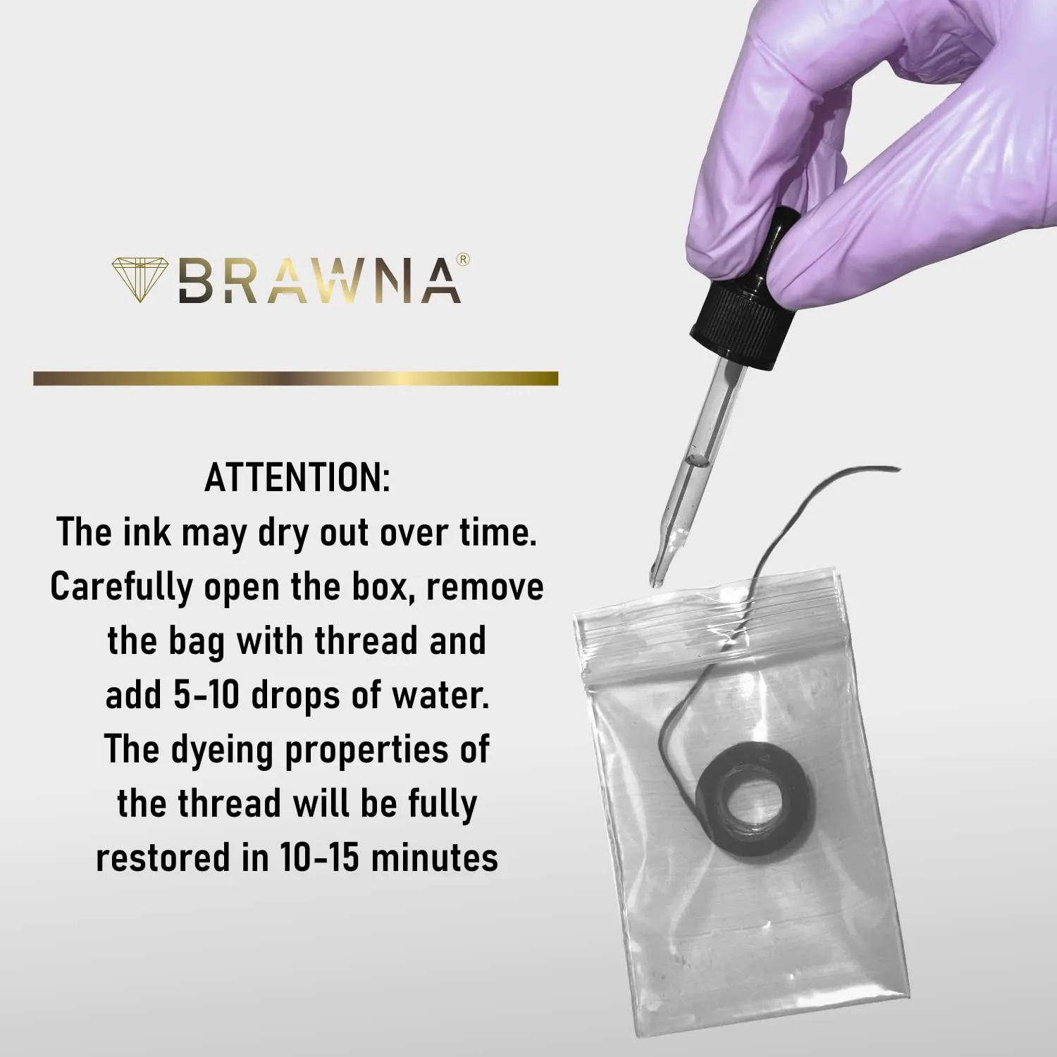BRAWNA [ 30 Meters ] Pre-Inked Mapping String for Eyebrow Measuring Tool - PMU Supplies - 4 pack - Black