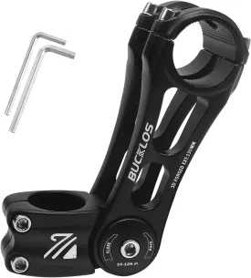 BUCKLOS Adjustable Bike Stem MTB 25.4mm 31.8mm 90/110/130/145mm 80 Degree Bike Stem Riser for Angle Adjustment, Bicycle Handlebar Extension for Commuter Bikes, E-Bike, Mountain, Road Bicycles