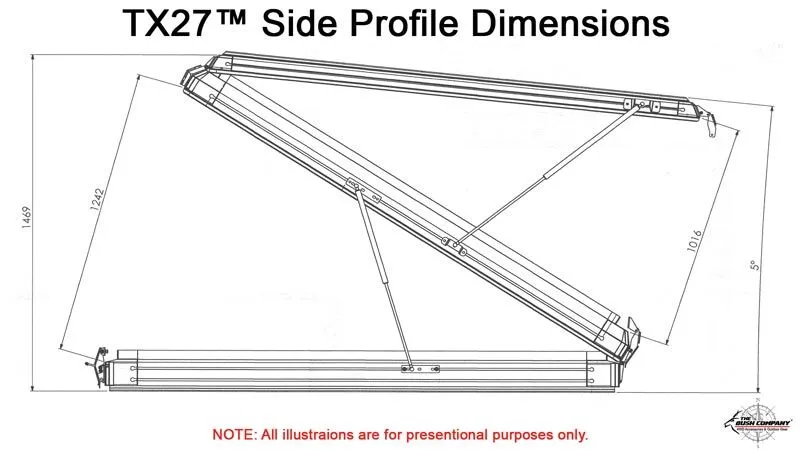 Bush Company TX27™ MAX Hardshell Rooftop Tent