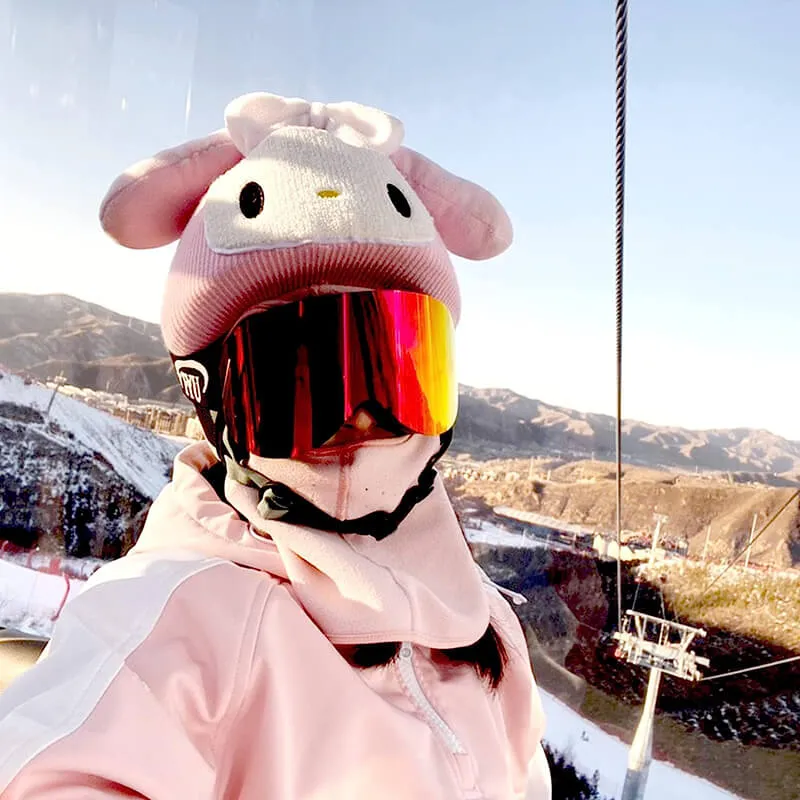 Cartoon Skiing Helmet Cover