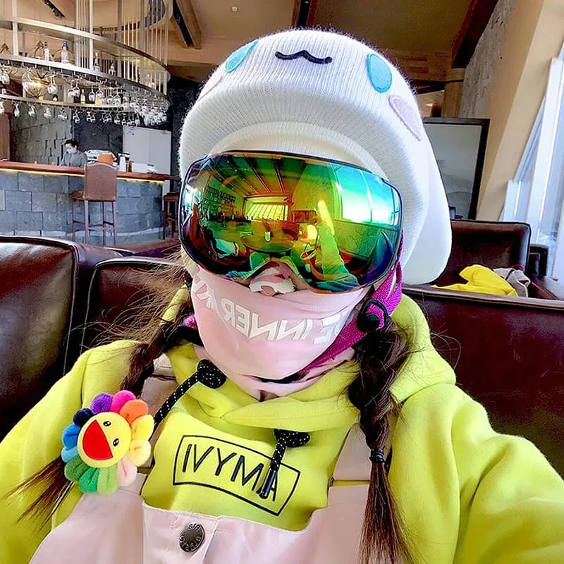 Cartoon Skiing Helmet Cover