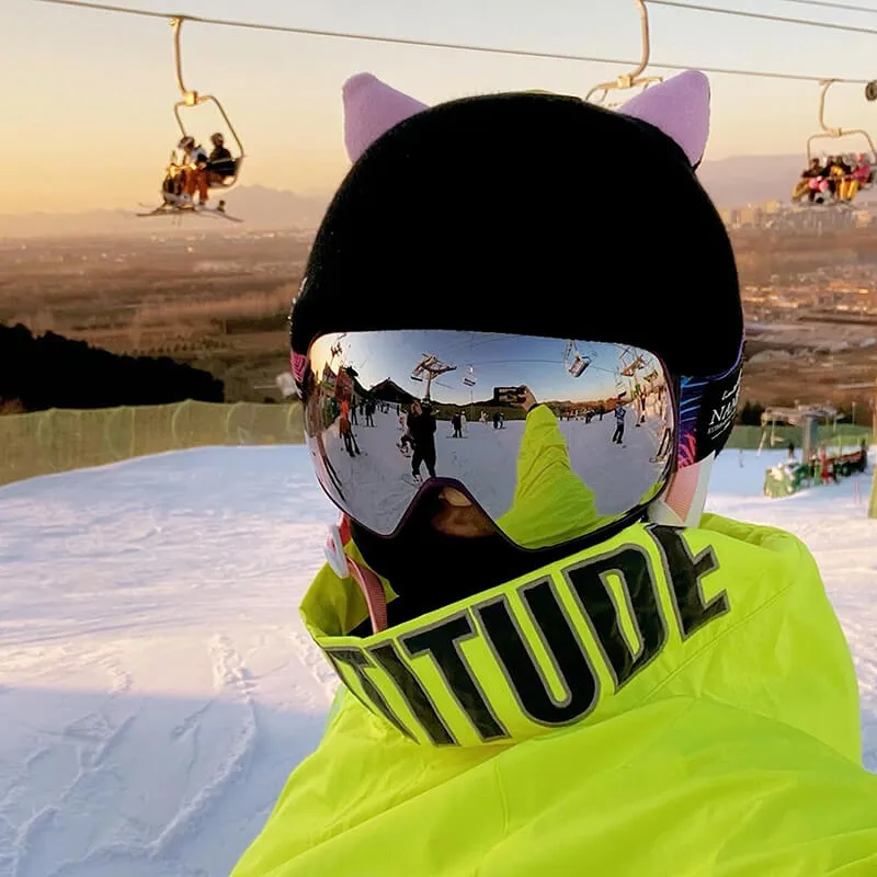 Cartoon Skiing Helmet Cover