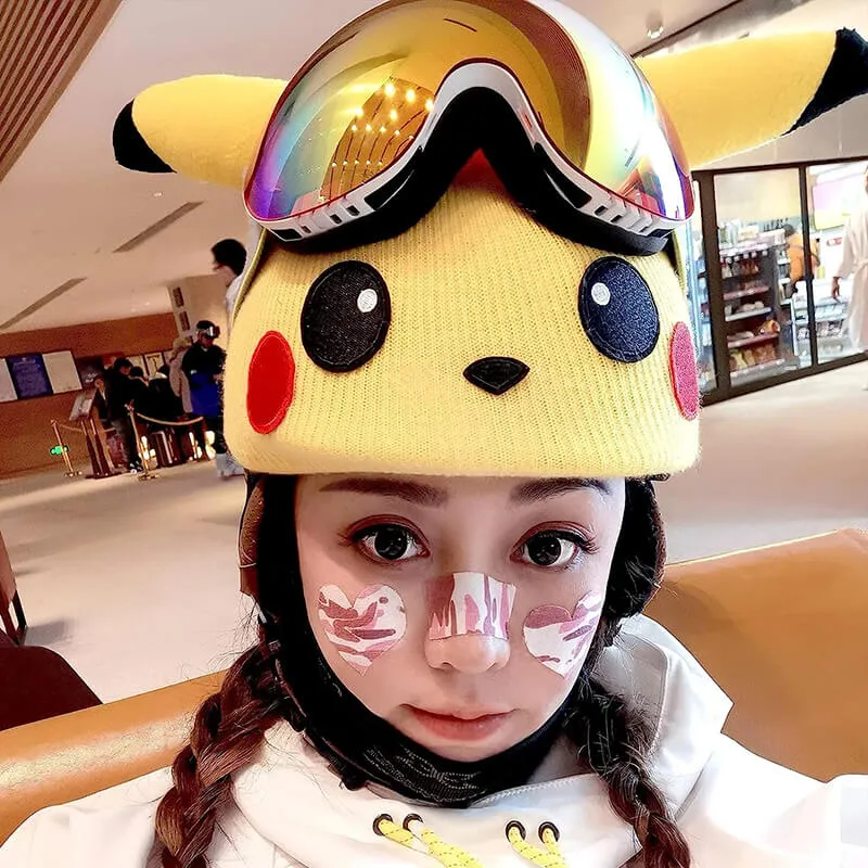Cartoon Skiing Helmet Cover
