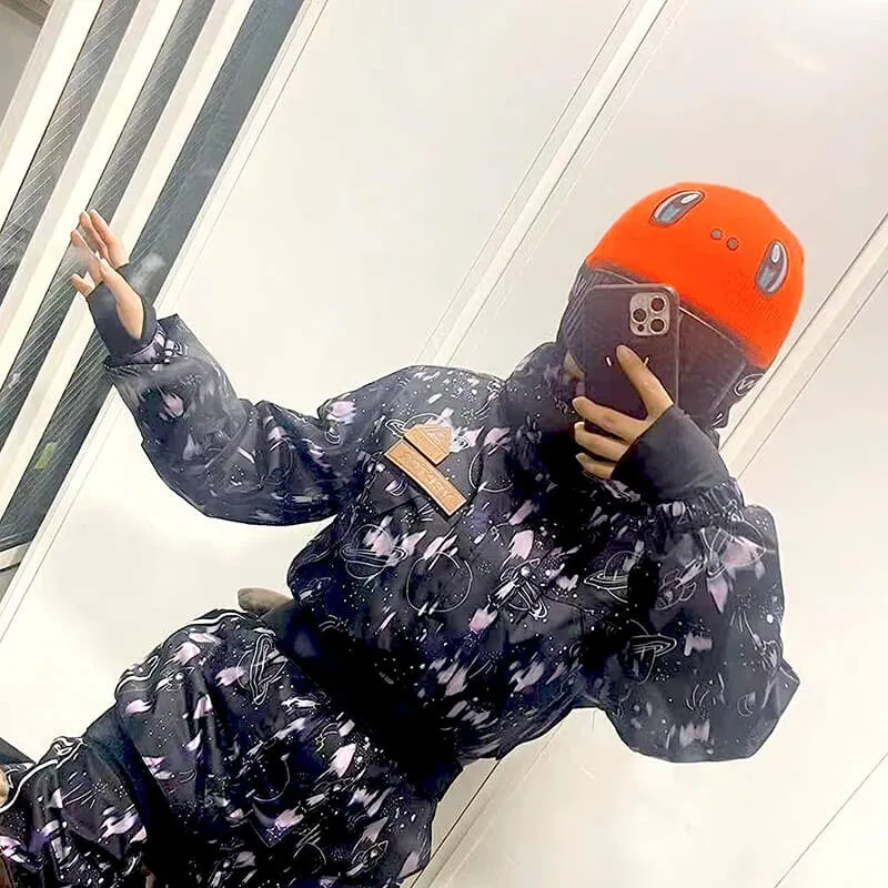 Cartoon Skiing Helmet Cover