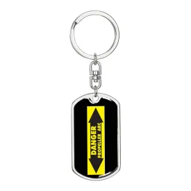 Danger Propeller Arc Pilot's Keychain, Ultralight Pilot Keychain, Gift For Paramotor Pilot