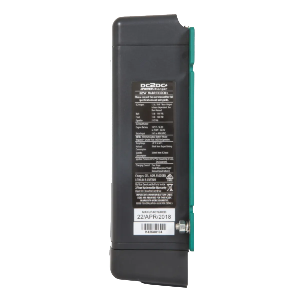 ENERDRIVE DC To DC Battery Charger 12V 40A 