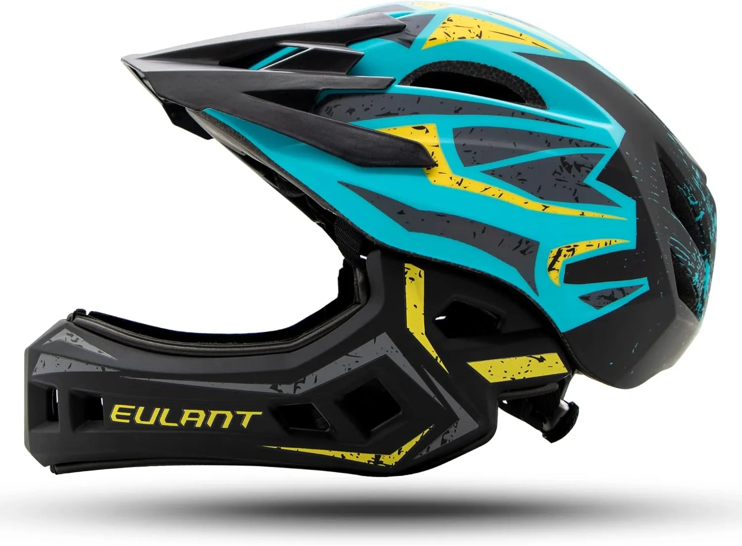 EULANT Childrens Full Face Helmet with Chin Guard, Bicycle Helmet for Girls and Boys Aged 6 Years, Fits Head Size 48-56 cm