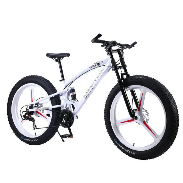 Fat Bike Speed Change Cross-country Mountain Bike, 4.0 Super Wide Tires, Snow Sand Bicycle, Male And Female Student Bicycle