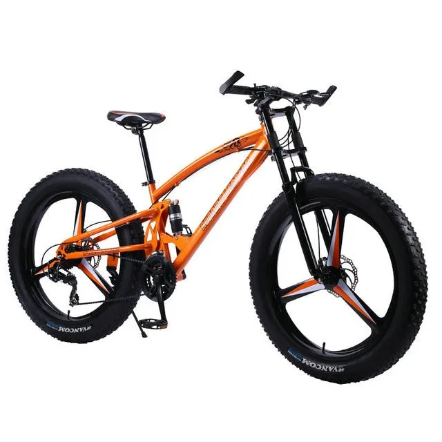Fat Bike Speed Change Cross-country Mountain Bike, 4.0 Super Wide Tires, Snow Sand Bicycle, Male And Female Student Bicycle