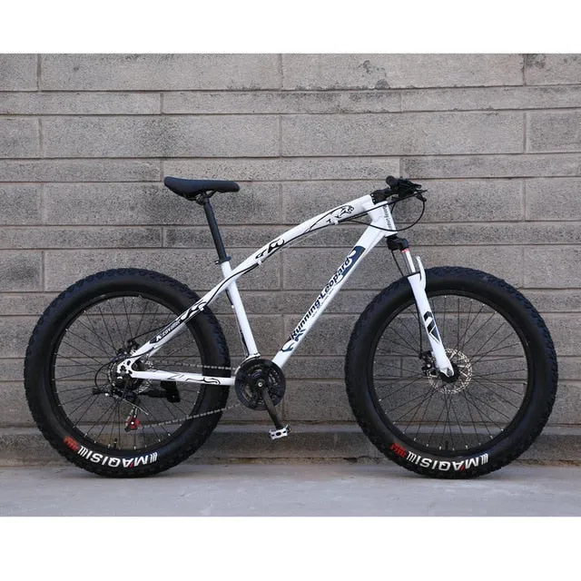 Fat Bike Speed Change Cross-country Mountain Bike, 4.0 Super Wide Tires, Snow Sand Bicycle, Male And Female Student Bicycle
