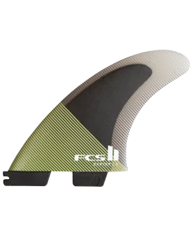 FCS II Carver PC Tri Surfboard Fins in Eucalyptus