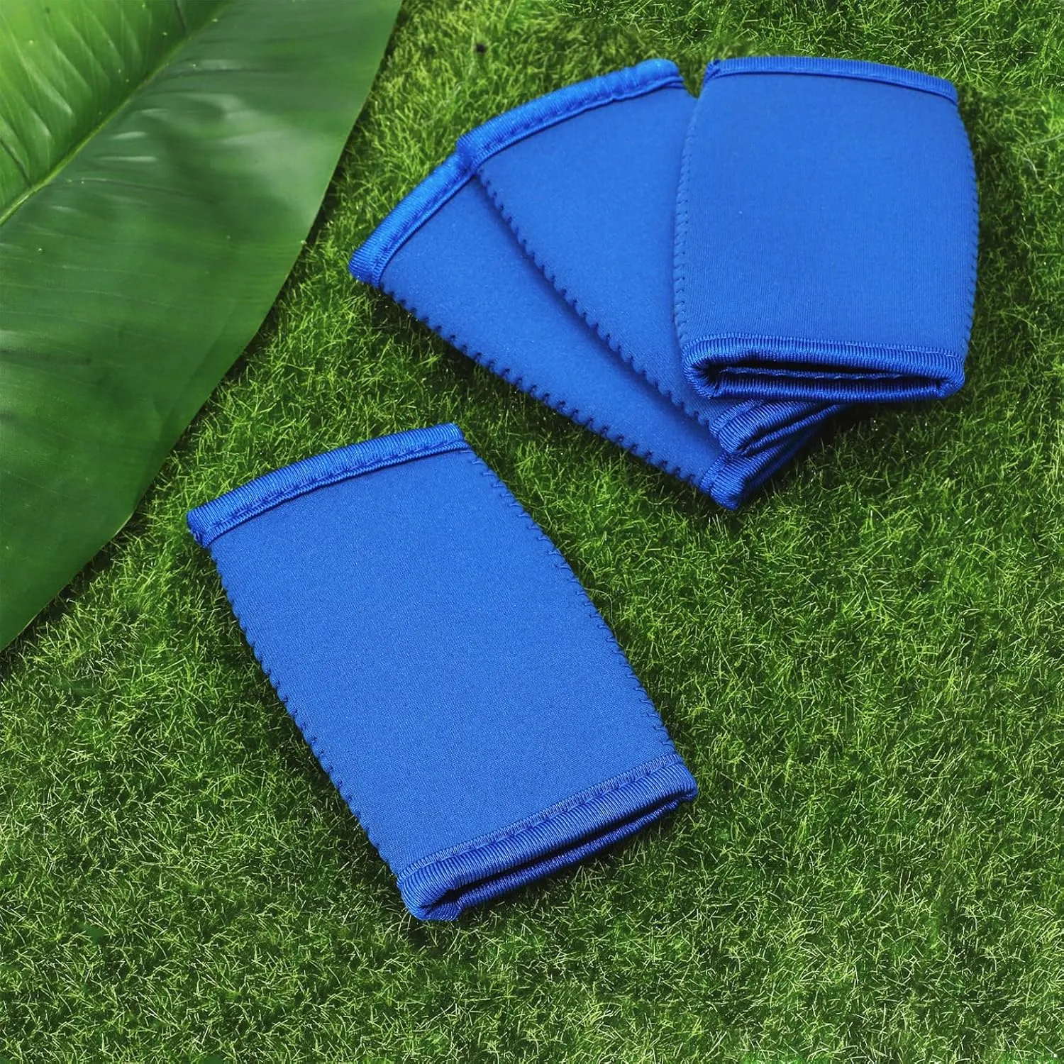 FEESHOW 4Pcs Football Chin Strap Pad,Comfortable Football Chin Cover for Adults Ski, Riding, Sports Blue One Size