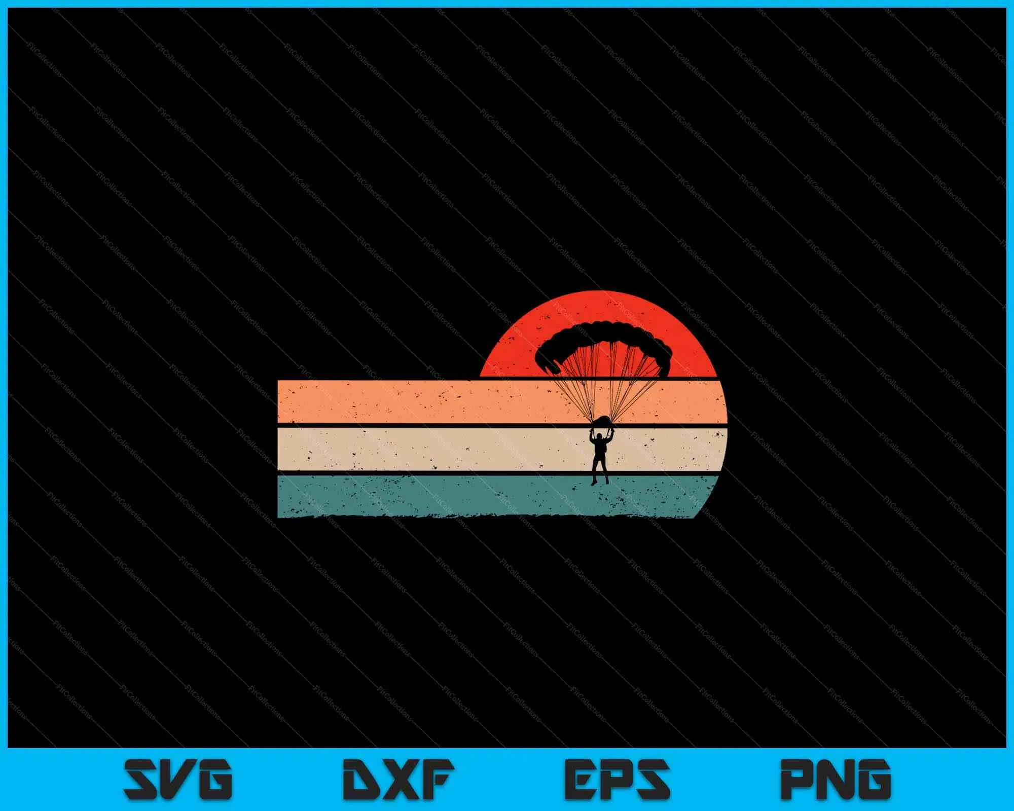 Funny Paraglider & Paragliding & Skydiving SVG PNG Digital Cutting Files