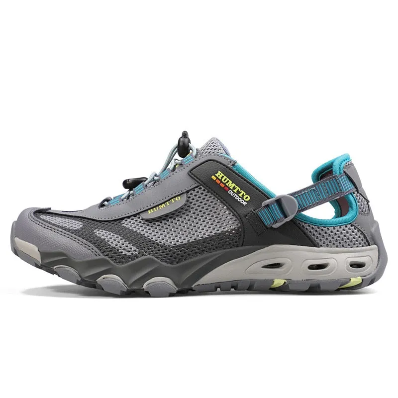 Gray Teal Hiking River Shoes - Men's