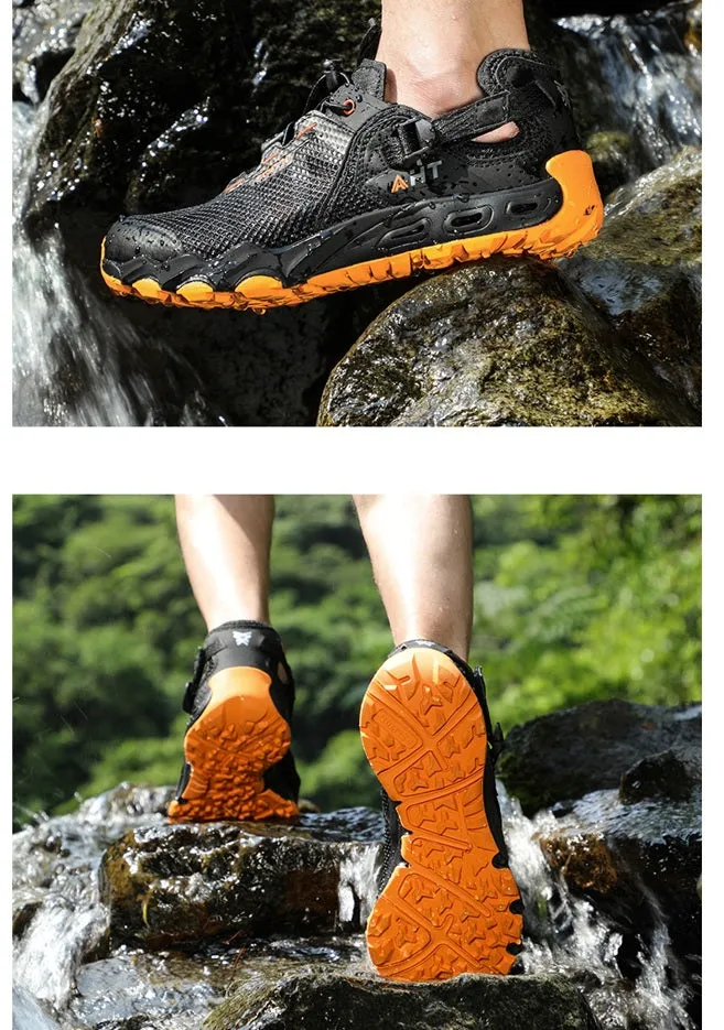 Gray Teal Hiking River Shoes - Men's