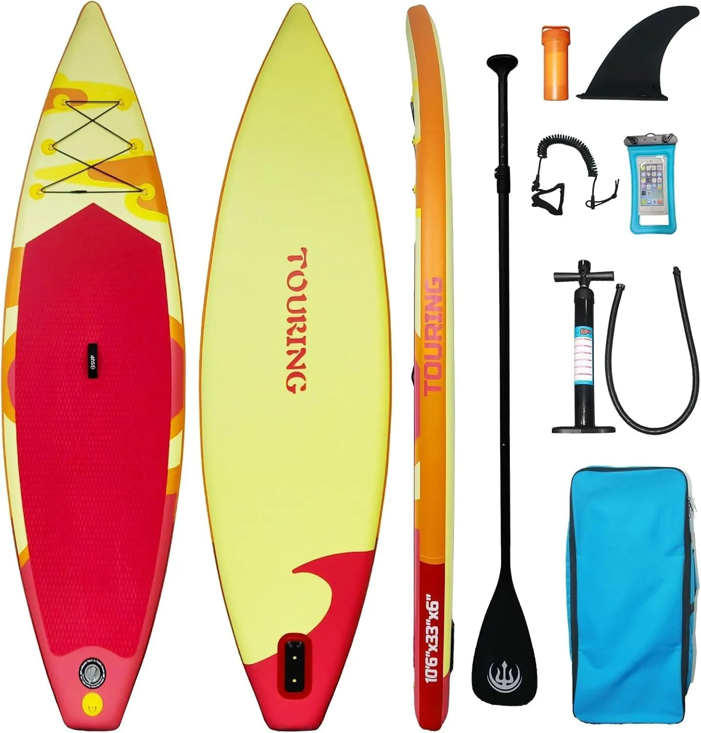Inflatable Paddle Board, 10'6"33"6" Premium Wide Stand Up Paddle Board with SUP Accessories & Carry Bag, Anti-Slip Deck for Youth & Adult to Surf, Fishing, Yoga, Canoe