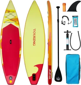 Inflatable Paddle Board, 10'6"33"6" Premium Wide Stand Up Paddle Board with SUP Accessories & Carry Bag, Anti-Slip Deck for Youth & Adult to Surf, Fishing, Yoga, Canoe
