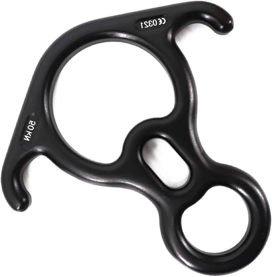 JEELAD 35kN 50kN Rescue Figure 8 Descender Climbing Gear Downhill Rappelling Rope Aluminum Alloy for Rock Climbing Training Emergency Aerial Yoga