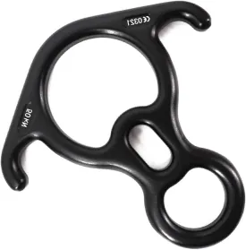 JEELAD 35kN 50kN Rescue Figure 8 Descender Climbing Gear Downhill Rappelling Rope Aluminum Alloy for Rock Climbing Training Emergency Aerial Yoga