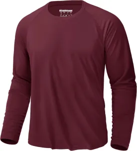 KEFITEVD Men's UV Sun Protection UPF 50  Shirts Long Sleeve Rash Guard Workout Quick Dry Shirt for Hiking Fishing Swimming