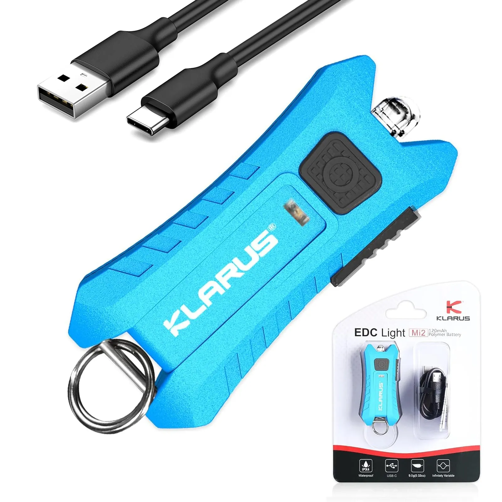 KLARUS Mi2 40 Lumens EDC Flashlight Keychain Flashlight Small Flashlight