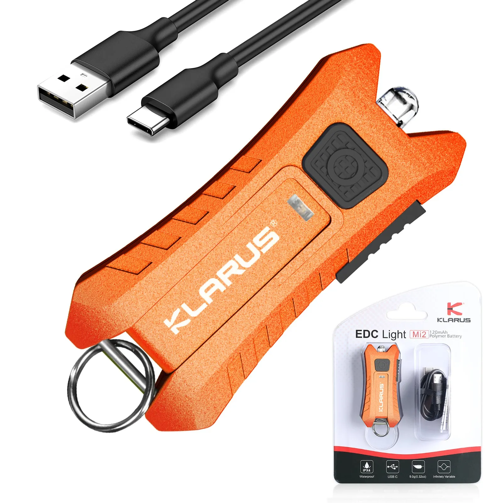 KLARUS Mi2 40 Lumens EDC Flashlight Keychain Flashlight Small Flashlight
