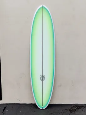 Kookapinto Shapes | 7'7" Thin Twin Aqua Green Fade Surfboard