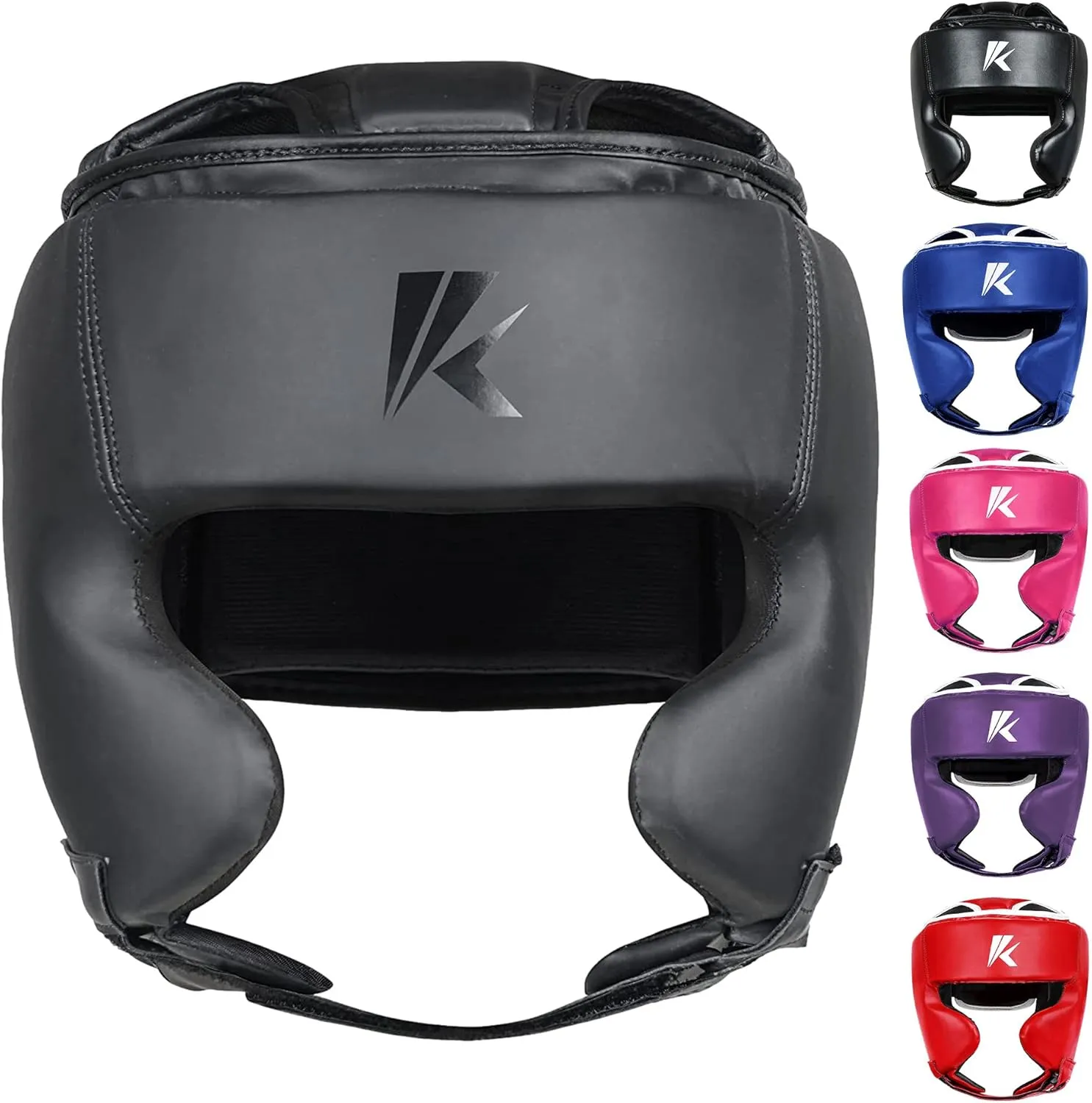 Kruzak Unisex Boxing Headgears - MMA Training, Adjustable Padded, Kara,Muay Thai Headgear, Kickboxing, Sparring, Martial Arts, Karate, Taekwondo MMA Body Equipment