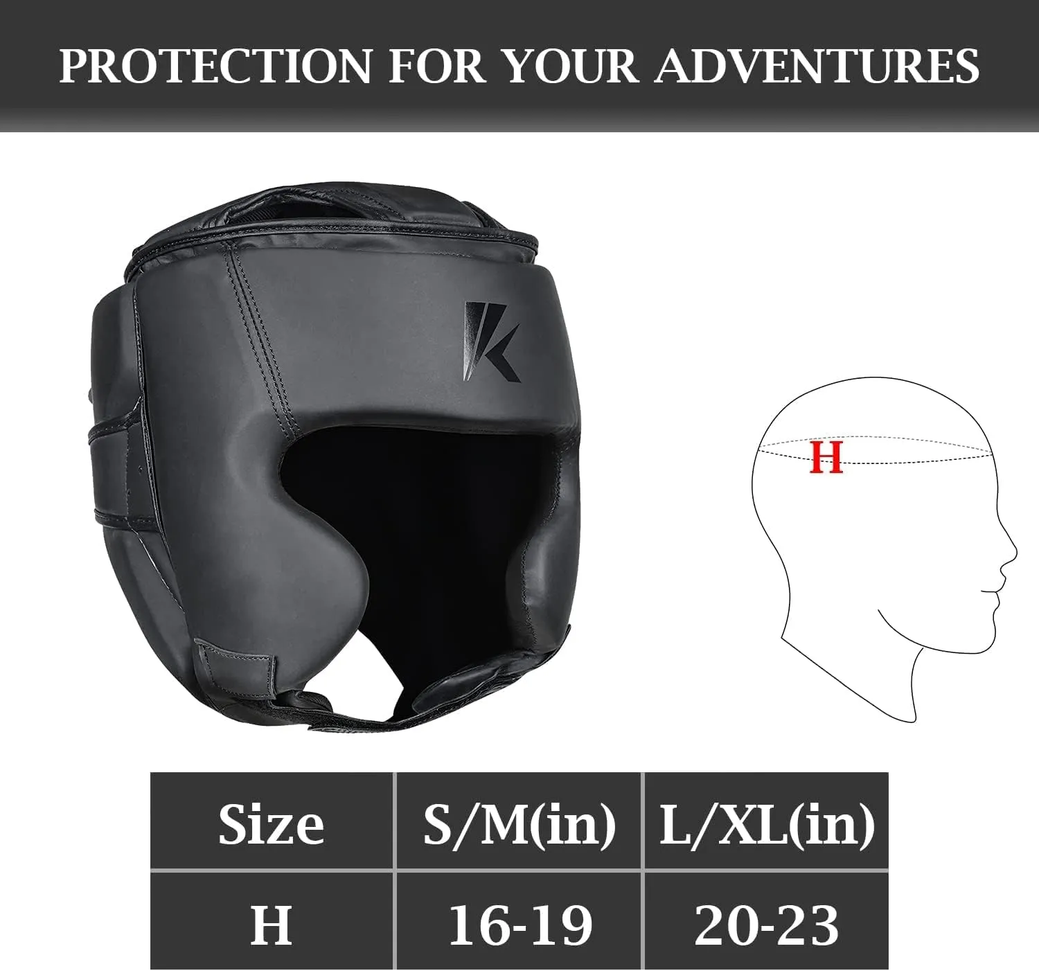 Kruzak Unisex Boxing Headgears - MMA Training, Adjustable Padded, Kara,Muay Thai Headgear, Kickboxing, Sparring, Martial Arts, Karate, Taekwondo MMA Body Equipment