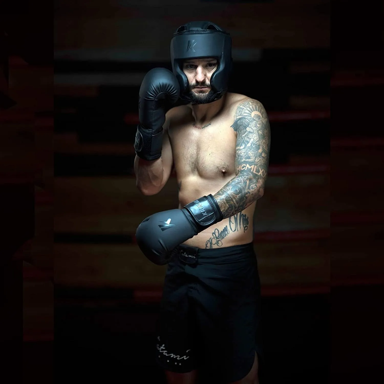 Kruzak Unisex Boxing Headgears - MMA Training, Adjustable Padded, Kara,Muay Thai Headgear, Kickboxing, Sparring, Martial Arts, Karate, Taekwondo MMA Body Equipment