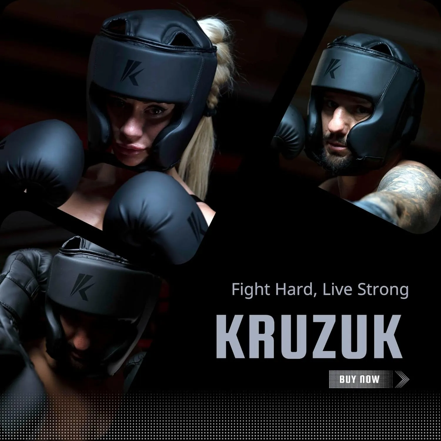 Kruzak Unisex Boxing Headgears - MMA Training, Adjustable Padded, Kara,Muay Thai Headgear, Kickboxing, Sparring, Martial Arts, Karate, Taekwondo MMA Body Equipment