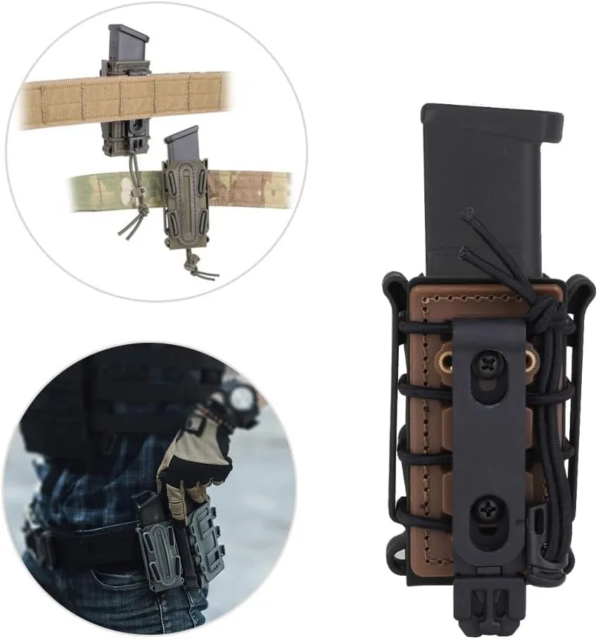 KRYDEX 9mm Pistol Mag Pouch Softshell Magazine Pouch Tactical Magazine Holder Short