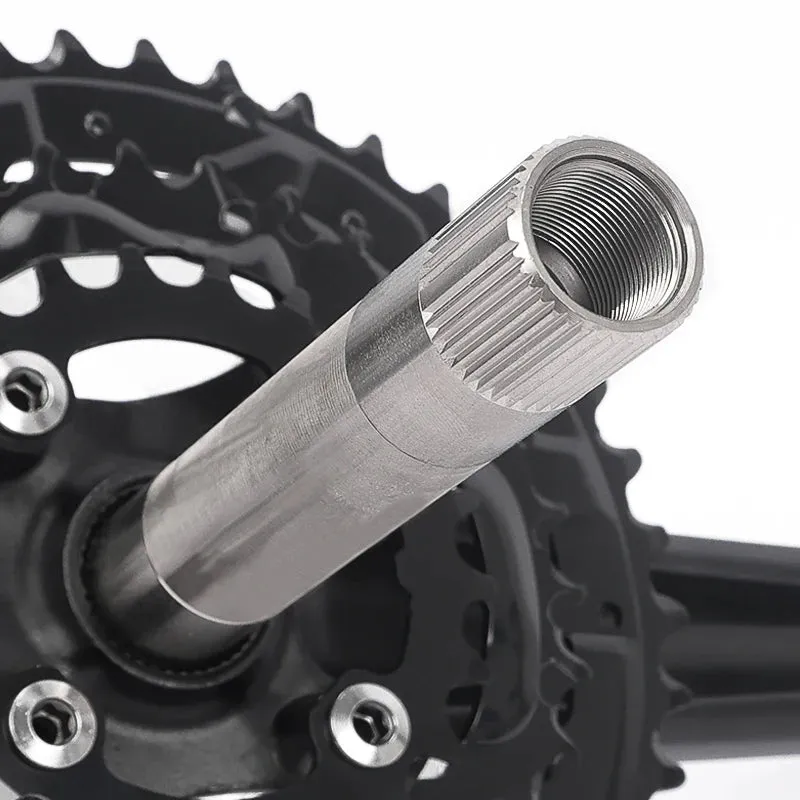 Lebycle Mountain Bike Aluminum Alloy Crankset 170mm 27/30 Speed 24-32-42T 3 Gear Hollow One Piece Sprocket MTB Crank Bike Parts