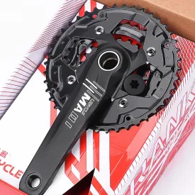 Lebycle Mountain Bike Aluminum Alloy Crankset 170mm 27/30 Speed 24-32-42T 3 Gear Hollow One Piece Sprocket MTB Crank Bike Parts