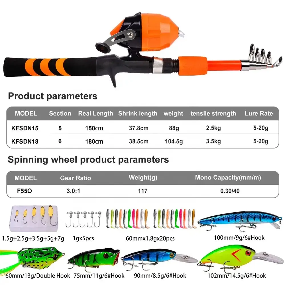 Lureswholesale® Mini Telescopic Pole Kits