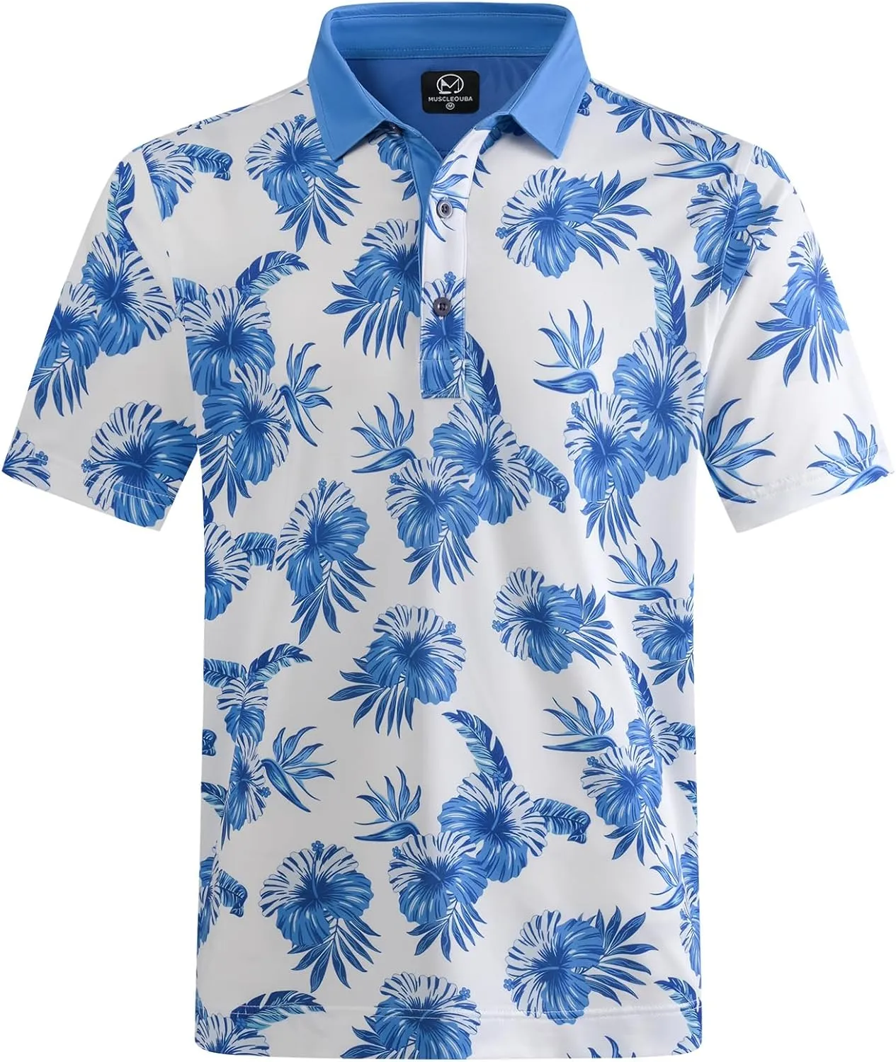 Mens Golf Shirt Moisture Wicking Dry Fit Mens Polo Shirts Dry Fit Performance Men's Golf Shirts Regular Fit Fashion Print