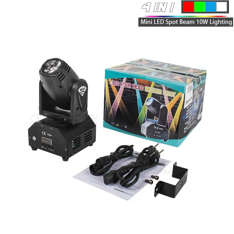 Mini LED 10W Spot Beam Moving Head Light Lyre DMX512 Stage Light Stroboscope For Home Entertainment Professional Stage