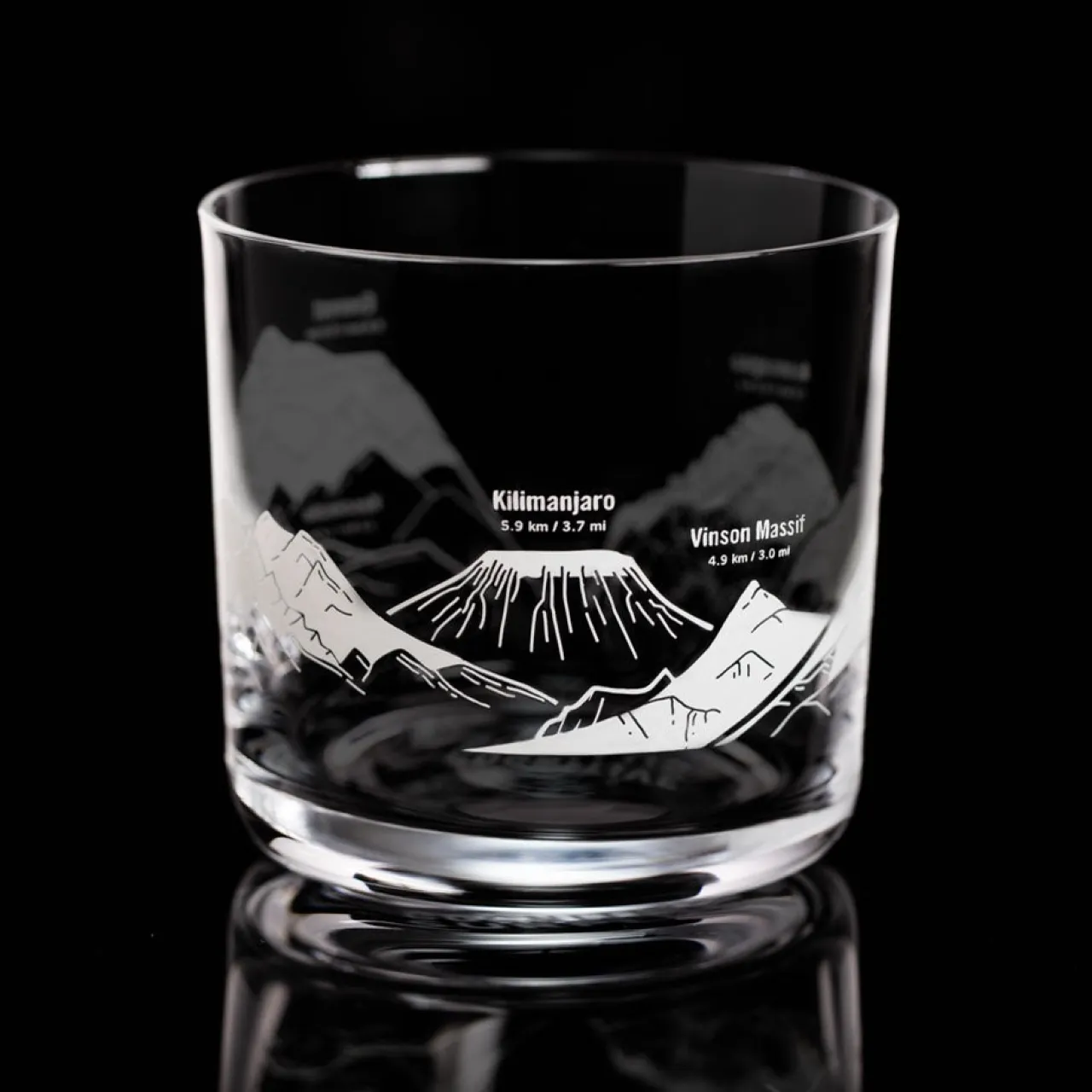 Mountain Peaks Whiskey Glass