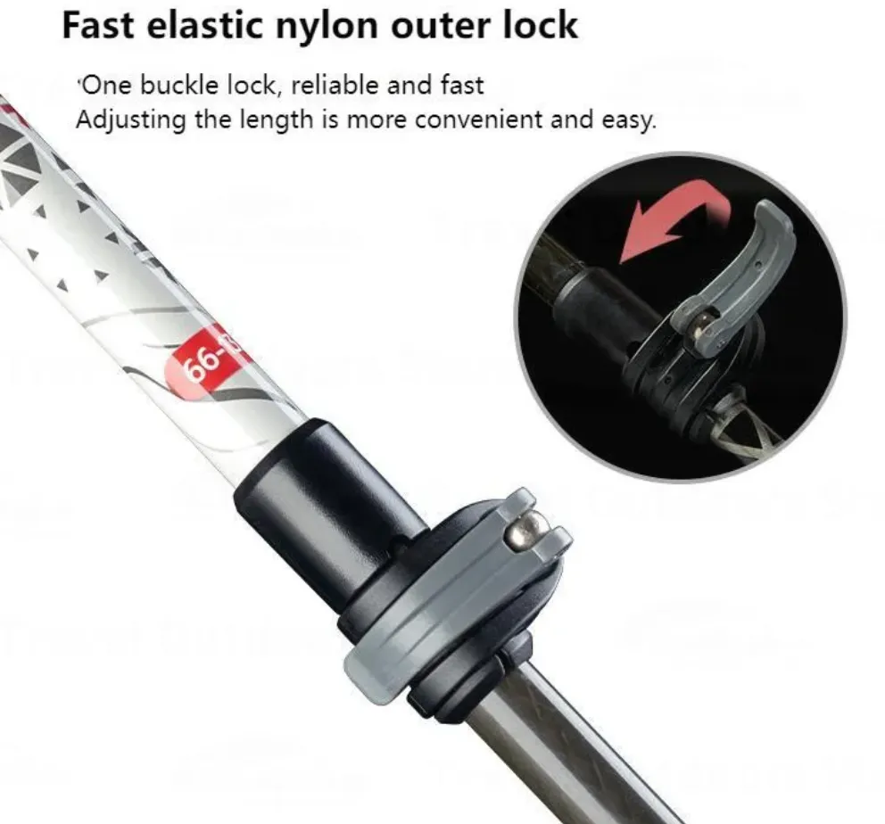 Naturehike Carbon And Aluminium Trekking Pole - Starrynight Sky Black