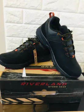 New in box! Men's Riverland Storm Gear Hiking Shoes, Black, Sz 9!