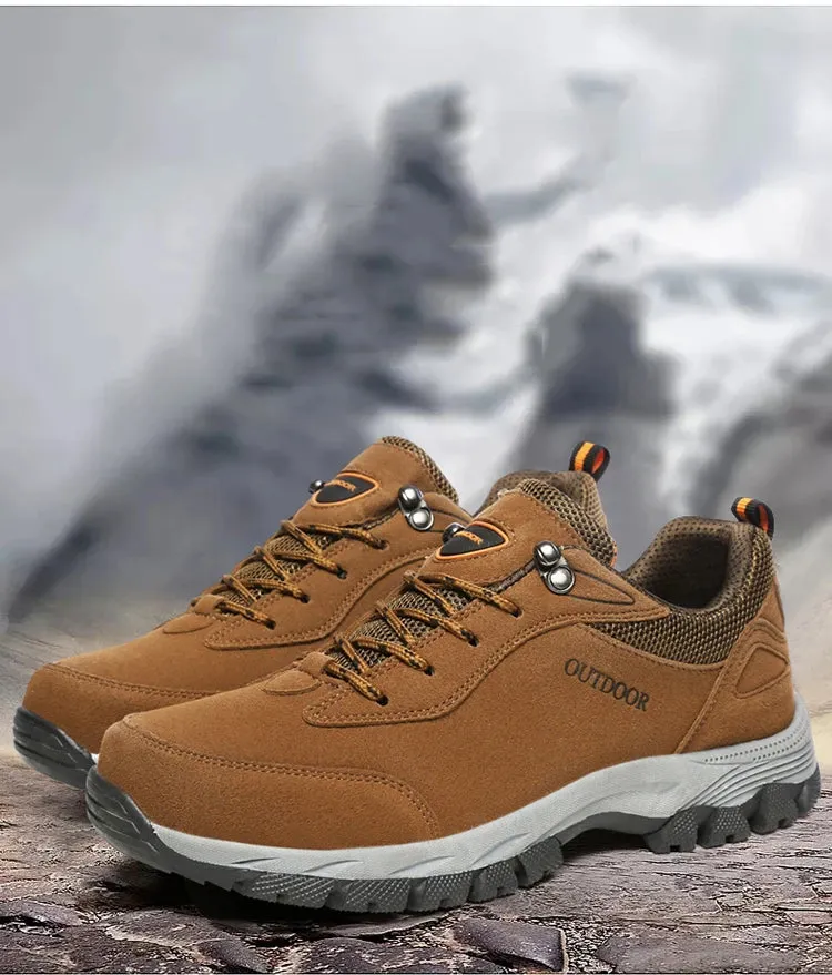 New Original Men's Outdoor Suede Leather Hiking Shoes Travel Hiking Shoes Hunting Shoes Hiking Trail Jogging Shoes Large Size 49