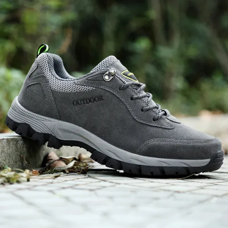 New Original Men's Outdoor Suede Leather Hiking Shoes Travel Hiking Shoes Hunting Shoes Hiking Trail Jogging Shoes Large Size 49