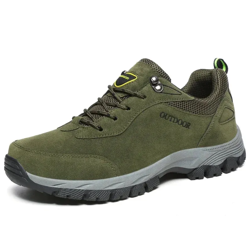 New Original Men's Outdoor Suede Leather Hiking Shoes Travel Hiking Shoes Hunting Shoes Hiking Trail Jogging Shoes Large Size 49
