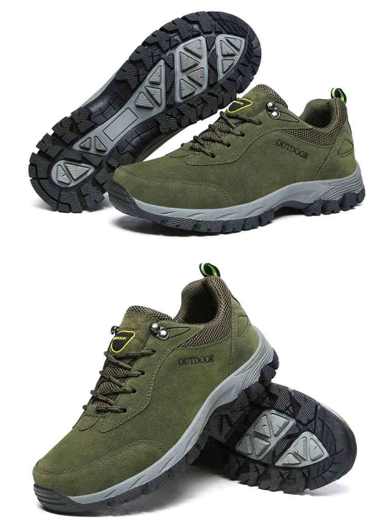 New Original Men's Outdoor Suede Leather Hiking Shoes Travel Hiking Shoes Hunting Shoes Hiking Trail Jogging Shoes Large Size 49