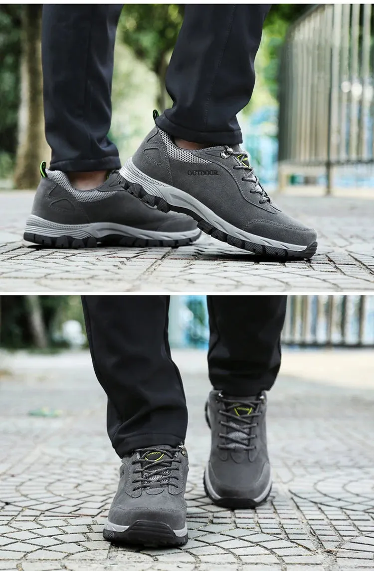 New Original Men's Outdoor Suede Leather Hiking Shoes Travel Hiking Shoes Hunting Shoes Hiking Trail Jogging Shoes Large Size 49